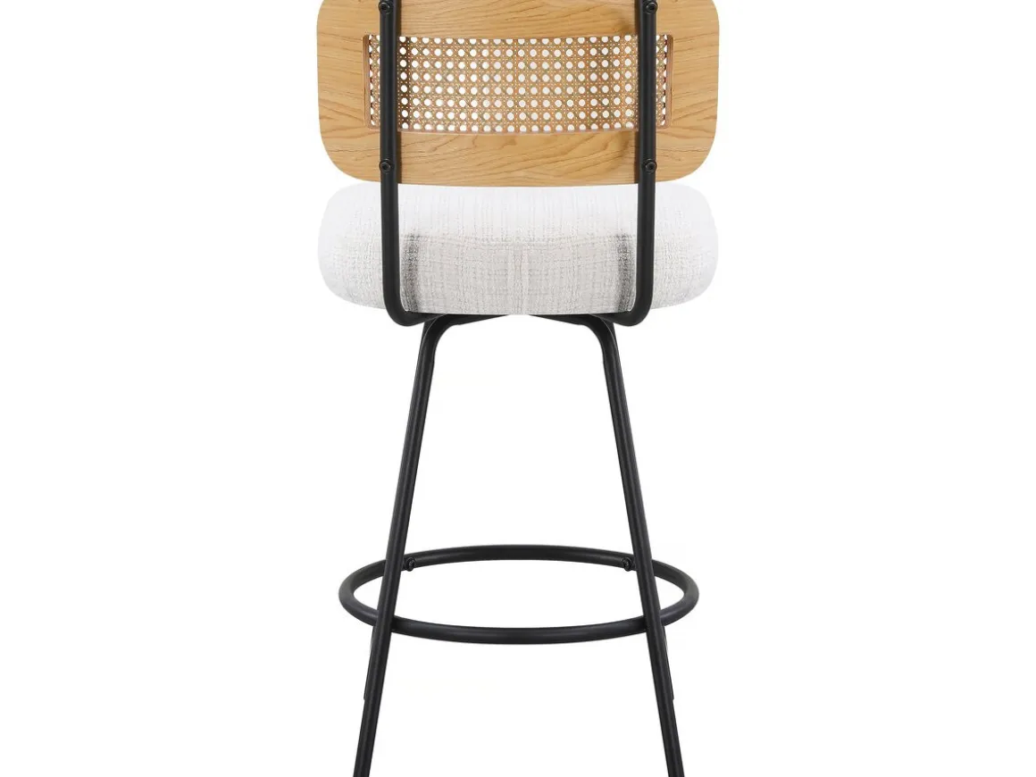 Lot de 2 chaises hautes en tissu "Wilfried" - 51 x 44 x 95 cm - Beige