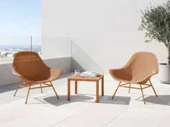 Lot de 2 fauteuils de jardin avec table basse
