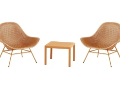 Lot de 2 fauteuils de jardin avec table basse
