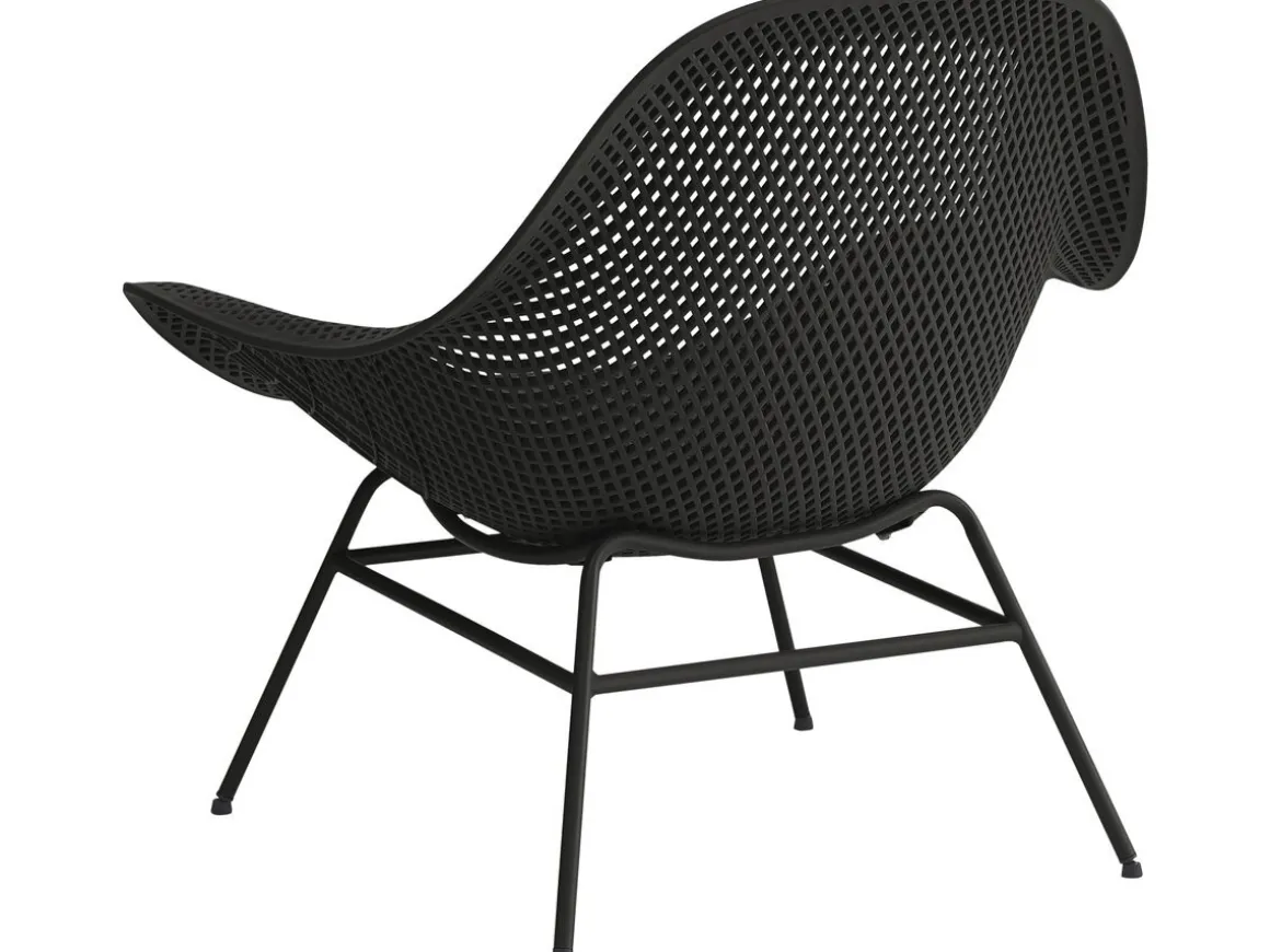 Lot de 2 fauteuils de jardin avec table basse "Soléna" - Noir