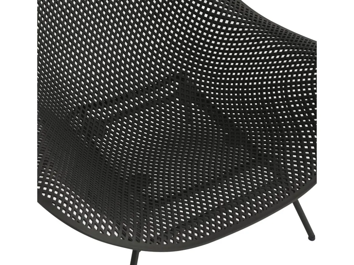 Lot de 2 fauteuils de jardin avec table basse "Soléna" - Noir