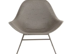 Lot de 2 fauteuils de jardin avec table basse "Soléna" - Taupe