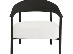 Lot de 2 fauteuils de jardin en plastique et en métal 