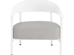 Lot de 2 fauteuils de jardin en plastique et en métal "Céora" - Blanc