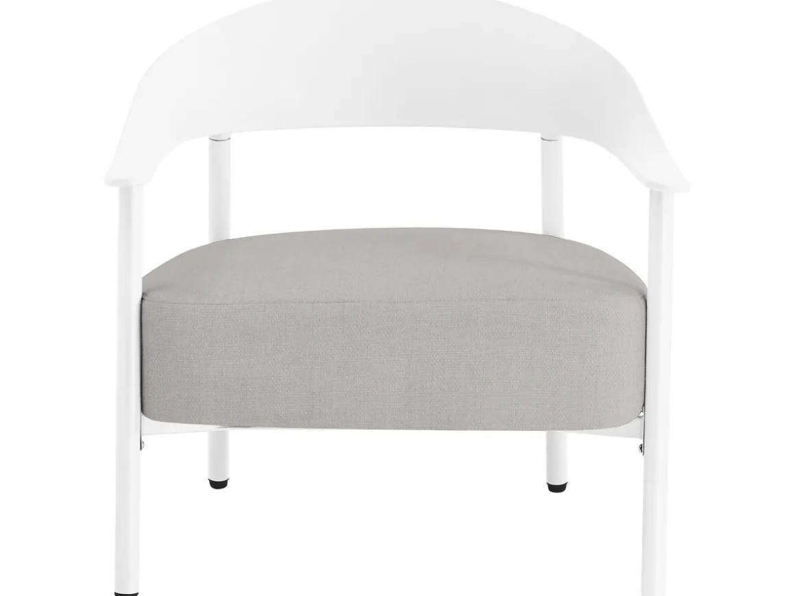 Lot de 2 fauteuils de jardin en plastique et en métal "Céora" - Blanc