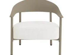 Lot de 2 fauteuils de jardin en plastique et métal 