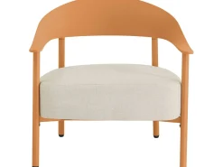 Lot de 2 fauteuils de jardin en plastique et métal "Céora" - Orange