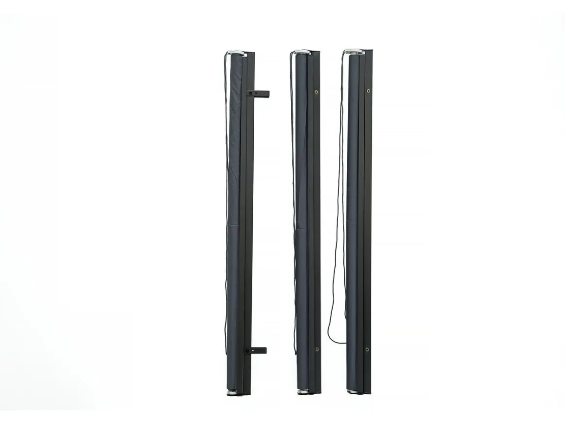 Lot de 2 stores rétractables pergola - 124 x 225 cm - Gris anthracite