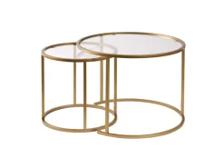 Lot de 2 tables basses en métal 