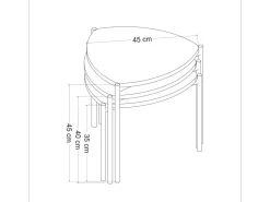 Lot de 3 tables basses gigognes en bois 