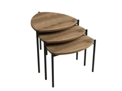 Lot de 3 tables basses gigognes en bois 