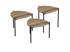 Lot de 3 tables basses gigognes en bois 