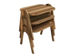 Lot de 3 tables basses gigognes en bois 