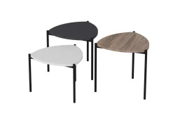 Lot de 3 tables basses gigognes en bois 