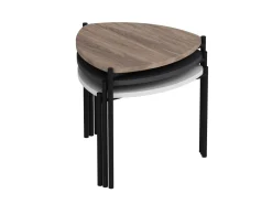 Lot de 3 tables basses gigognes en bois 