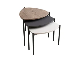 Lot de 3 tables basses gigognes en bois 