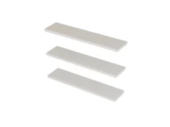 Lot de 3 étagères murales en bois "Boss" - 60 x 1 x 14 cm - Blanc