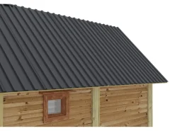 Lot de 12 tôles de bardage en acier galvanisé "Atlanta" - 129 x 42 cm - Gris