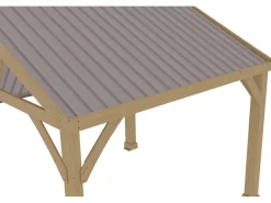 Lot de 12 tôles de bardage en acier galvanisé "Atlanta" - 129 x 42 cm - Taupe