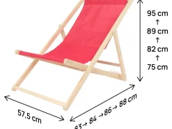 Lot de 2 transat en bois 