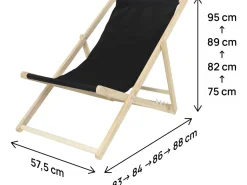 Lot de 2 transat en bois 