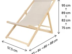 Lot de 2 transats en bois 