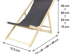 Lot de 2 transats en bois 