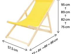 Lot de 2 transats en bois 