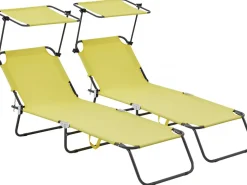 Lt de 2 bains de soleil pliable 