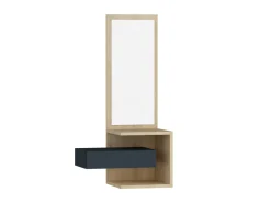 Meuble d'entrée en bois "Stella" - 49 x 31 x 90 cm - ChêneAnthracite