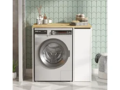 Meuble de salle de bain pour lave-linge en bois 