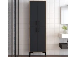 Meuble multi-usages en bois "Berlin A" - 60 x 35 x 200 cm - NoyerAnthracite