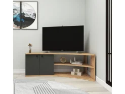 Meuble TV d'angle en bois 