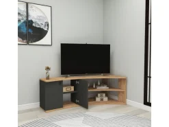 Meuble TV d'angle en bois 
