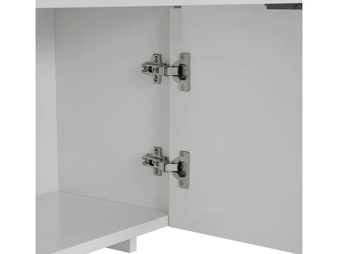 Meuble TV en bois "Aurelia" - 180 x 32 x 45 cm - Blanc