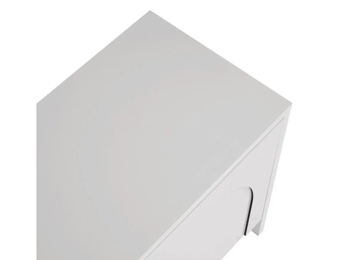 Meuble TV en bois "Aurelia" - 180 x 32 x 45 cm - Blanc