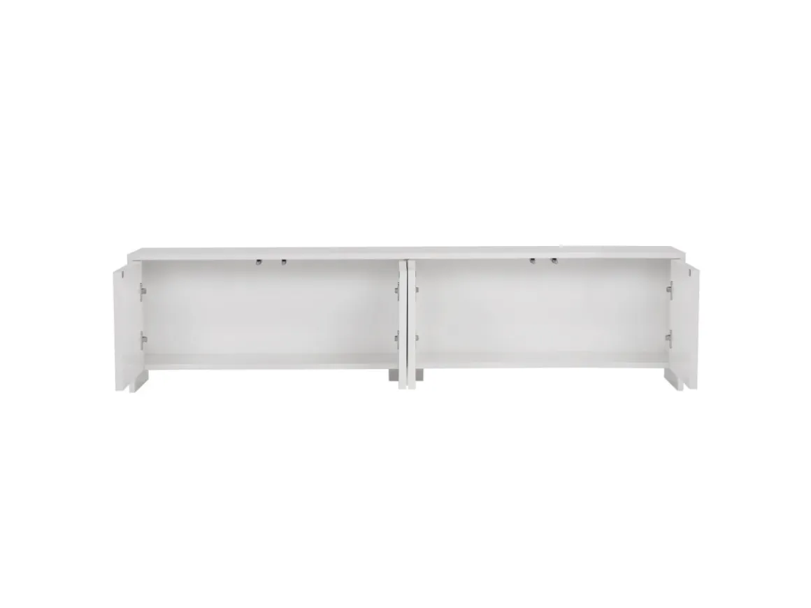 Meuble TV en bois "Aurelia" - 180 x 32 x 45 cm - Blanc