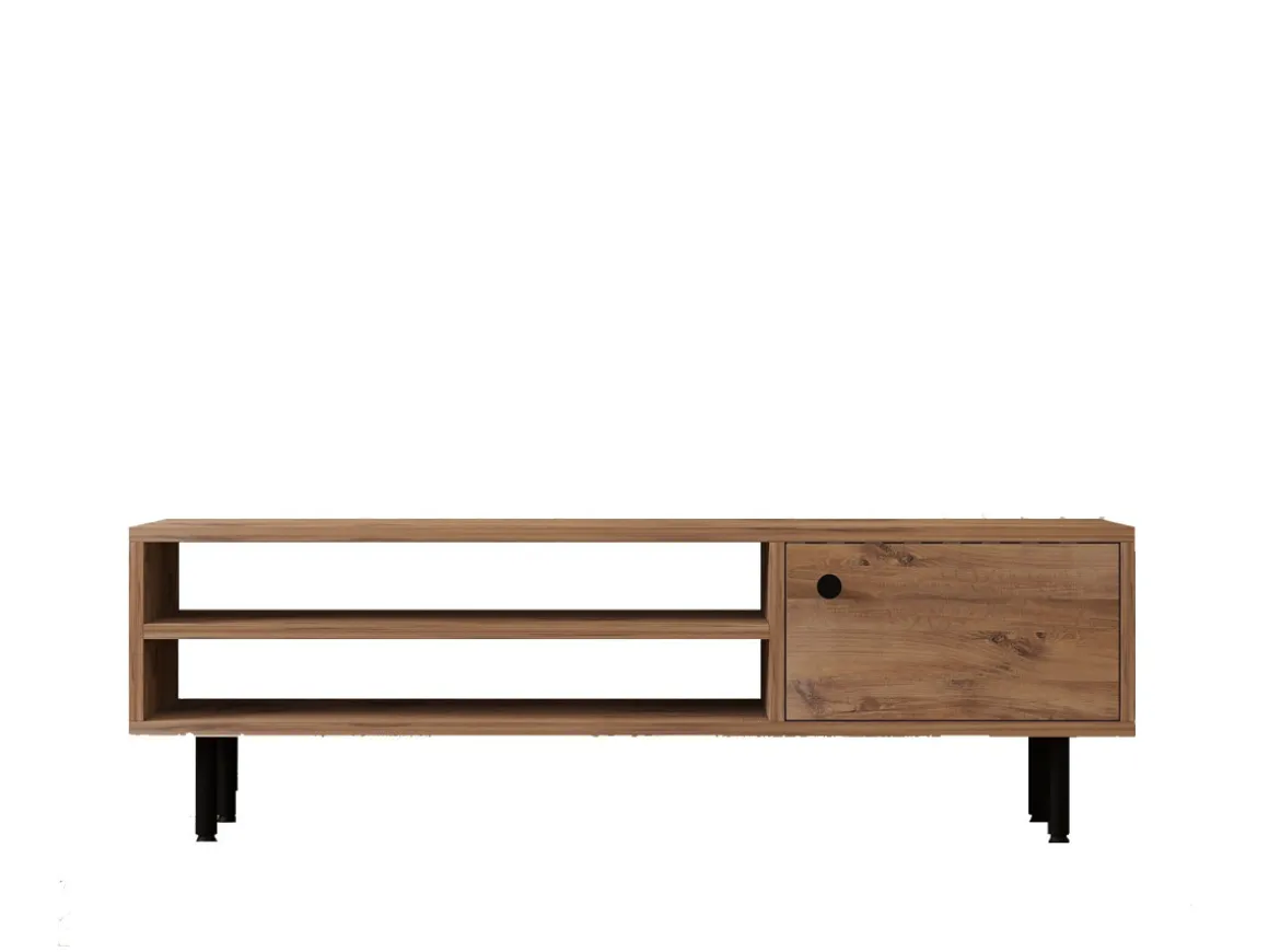 Meuble TV en bois "Avila" - 120 x 30 x 38 cm - Pin atlantique