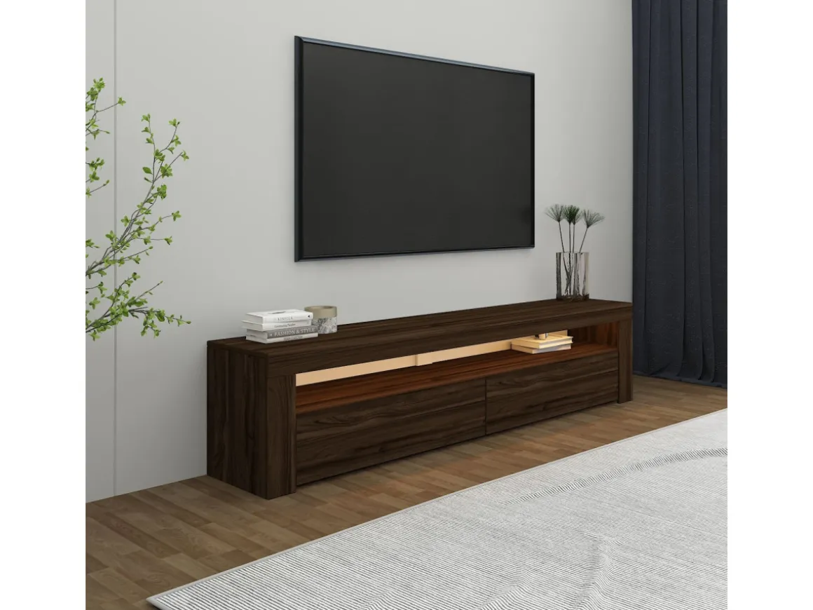 Meuble TV en bois "Bati" - 150 x 36 x 46 cm - Marron