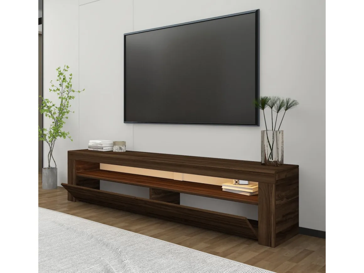 Meuble TV en bois "Bati" - 150 x 36 x 46 cm - Marron