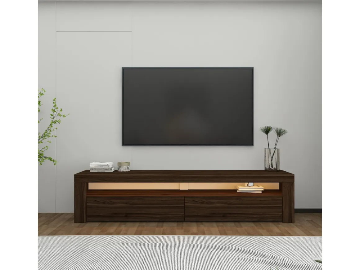 Meuble TV en bois "Bati" - 150 x 36 x 46 cm - Marron