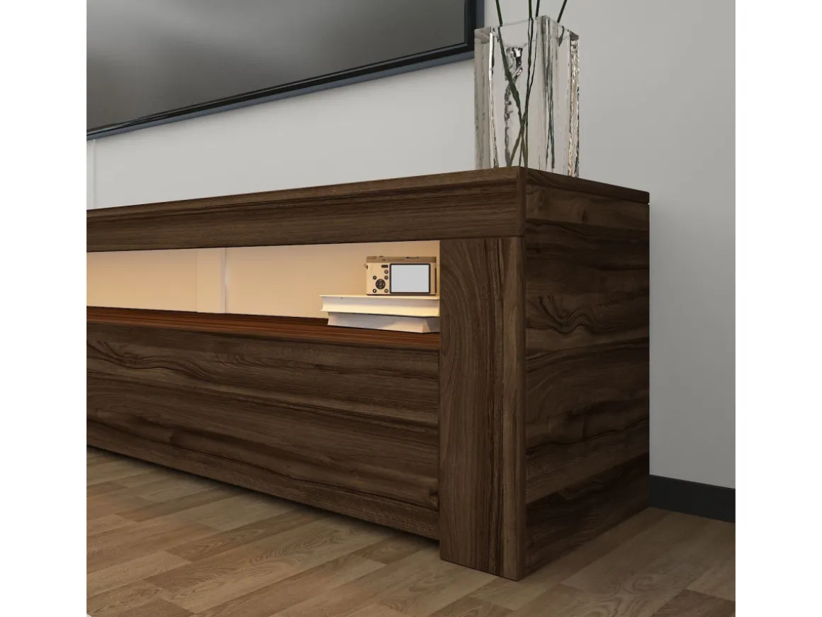 Meuble TV en bois "Bati" - 150 x 36 x 46 cm - Marron