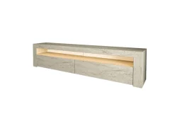 Meuble TV en bois "Bati" - 150 x 36 x 46 cm - Travertin