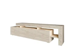 Meuble TV en bois "Beliz" - 192 x 37 x 53 cm - Travertin