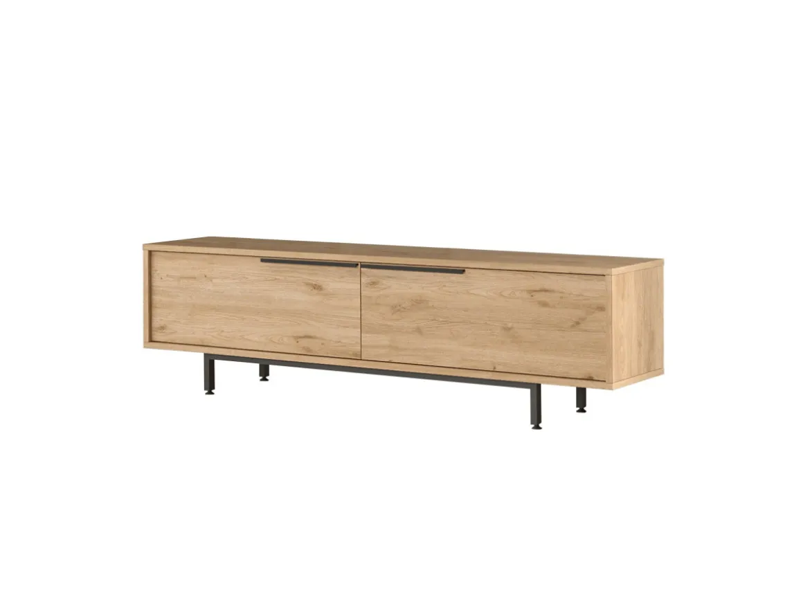 Meuble TV en bois "Calvin" - 160 x 35 x 45 cm - Marron