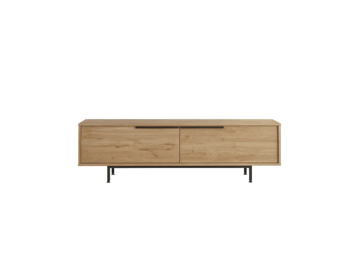 Meuble TV en bois "Calvin" - 160 x 35 x 45 cm - Marron