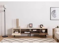 Meuble TV en bois "Clark" - 180 x 37 x 45 cm - Marron