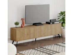 Meuble TV en bois "Dune" - 180 x 29 x 50 cm - Beige