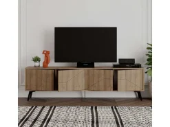 Meuble TV en bois "Dune" - 180 x 29 x 50 cm - Marron