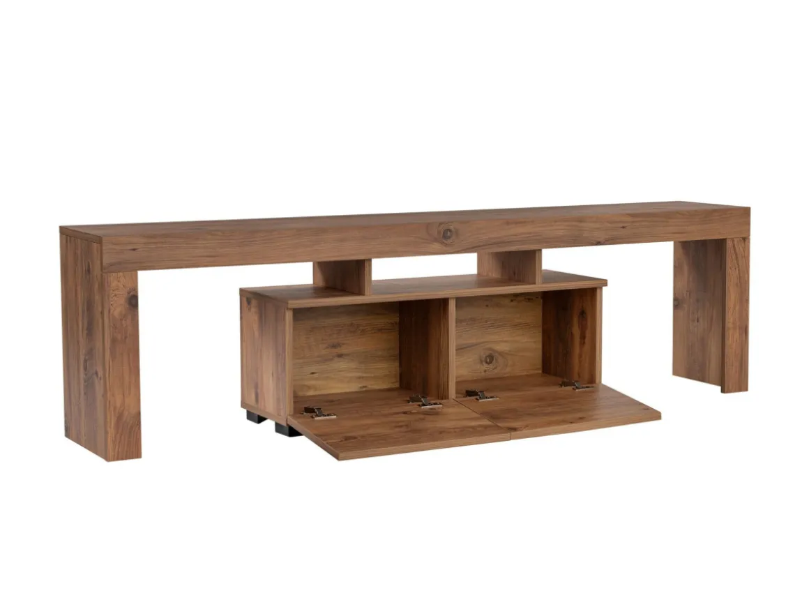 Meuble TV en bois "Enclave" - 180 x 31 x 50 cm - Marron